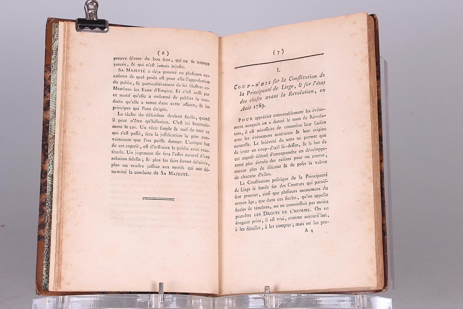 Exposé de la Révolution de Liège en 1789, et de la conduite qu